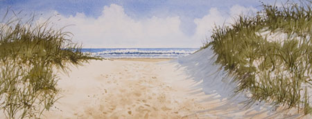 Struna Galleries of Brewster and Chatham, Cape Cod Paintings of New England and Cape Cod  - Beach Passage